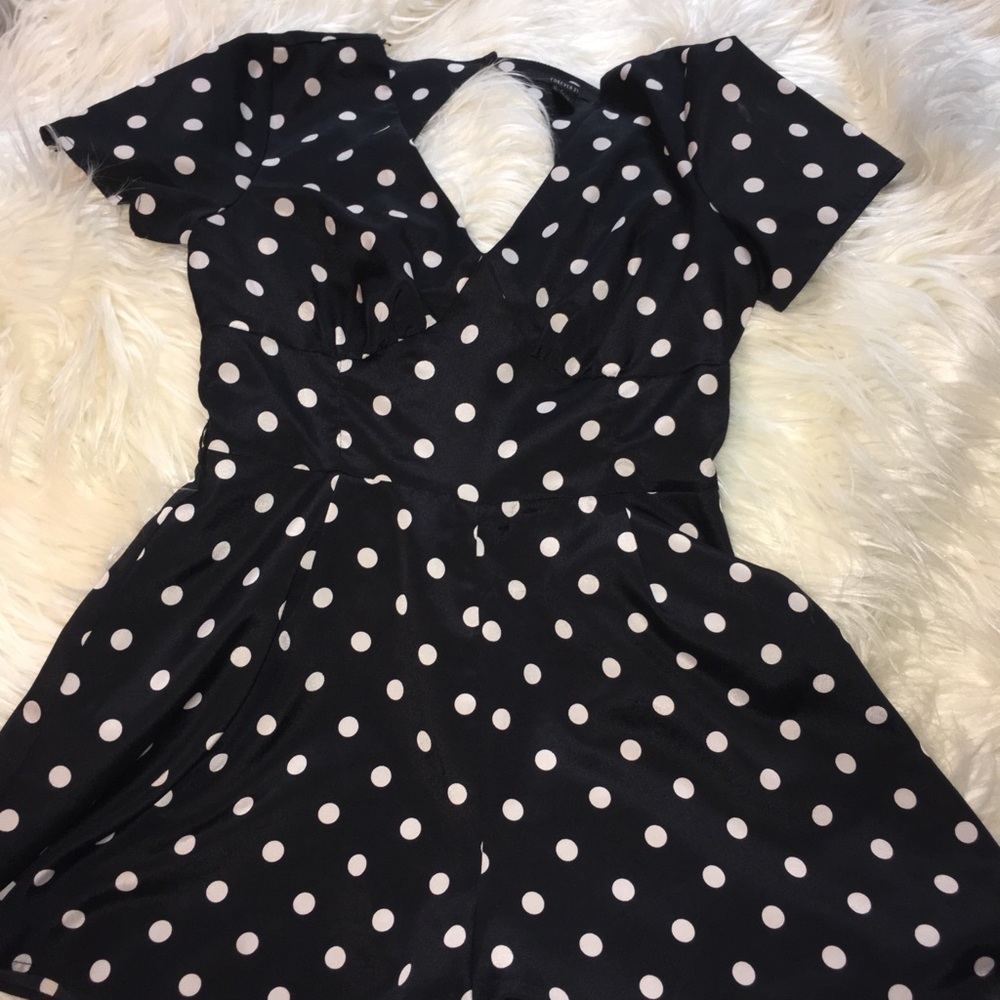 forever 21 polka dotted romper!